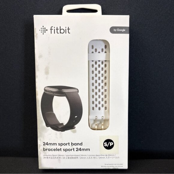 Fitbit 24mm Sport Band S/P Water-Resistant Silicone Compatible Smartwatche Clasp - Picture 2 of 4